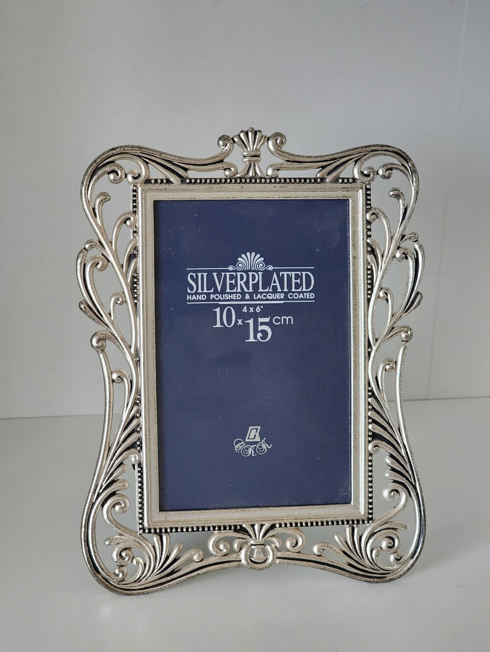 Silver Plated Ornate Vintage Metal Picture Frame
